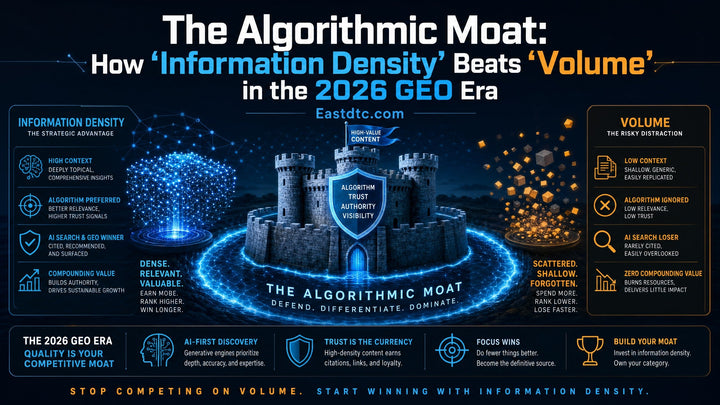 The Algorithmic Moat: How "Information Density" Beats "Volume" in the 2026 GEO Era